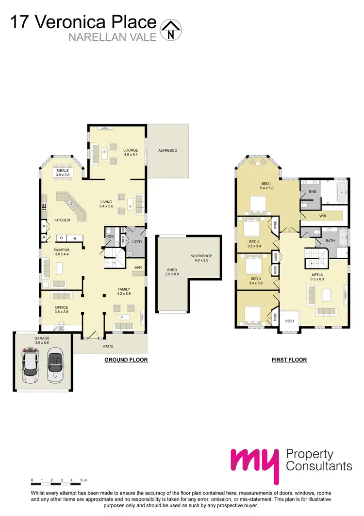 Floorplan of Homely house listing, 17 Veronica Place, Narellan Vale NSW 2567