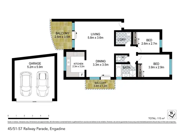 Floorplan of Homely apartment listing, 45/51-57 Railway Parade, Engadine NSW 2233
