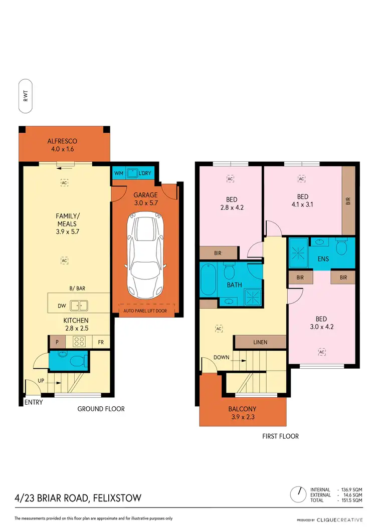 Floorplan of Homely townhouse listing, 4/23 Briar Road, Felixstow SA 5070