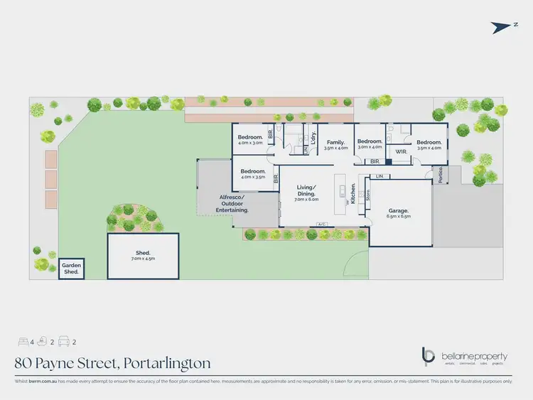 Floorplan of Homely house listing, 80 Payne Street, Portarlington VIC 3223