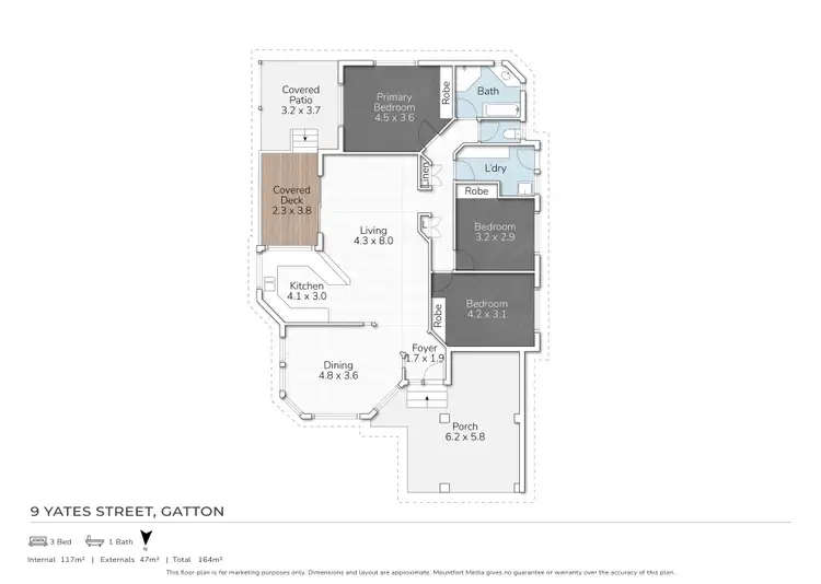 Floorplan of Homely house listing, 9 Yates Street, Gatton QLD 4343