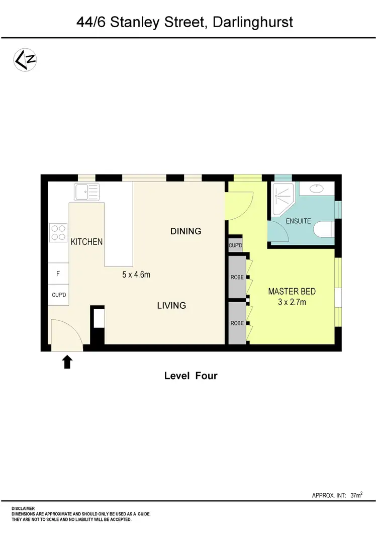 Floorplan of Homely unit listing, 44/6-8 Stanley Street, Darlinghurst NSW 2010