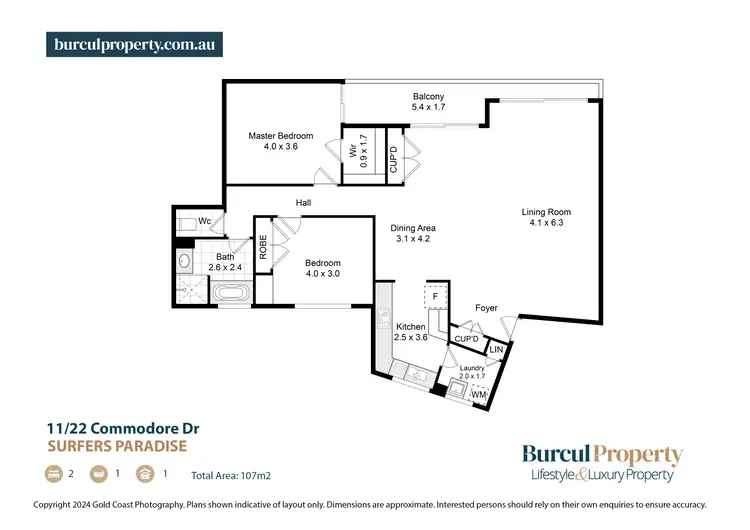 Floorplan of Homely apartment listing, 11/22 Commodore Drive, Paradise Waters QLD 4217
