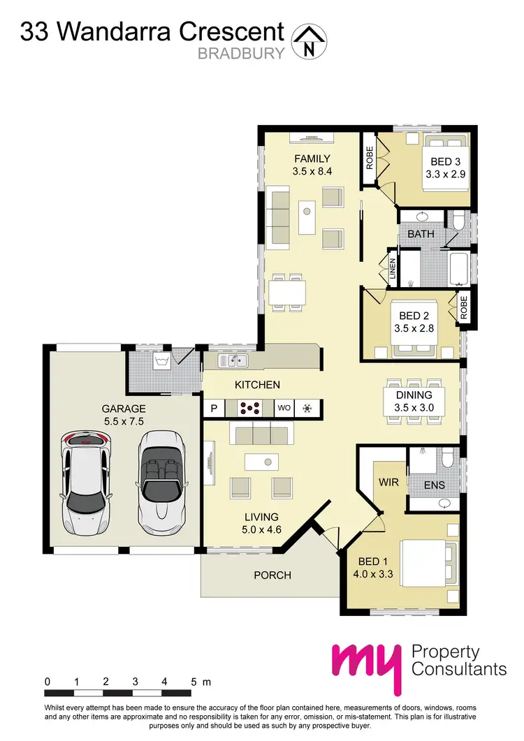 Floorplan of Homely house listing, 33 Wandarra Crescent, Bradbury NSW 2560