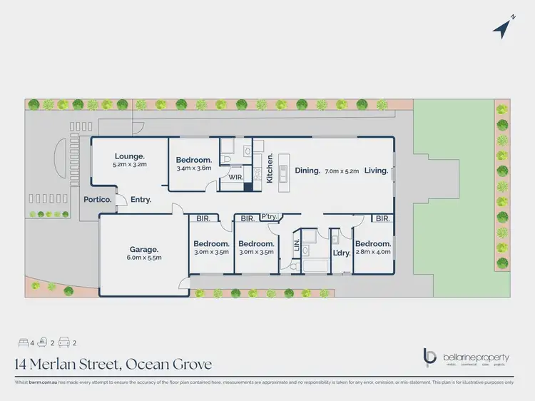 Floorplan of Homely house listing, 14 Merlan Street, Ocean Grove VIC 3226