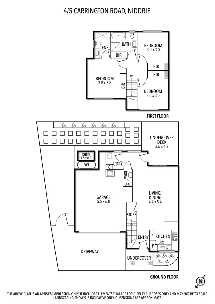 Floorplan of Homely townhouse listing, 4/5 Carrington Road, Niddrie VIC 3042