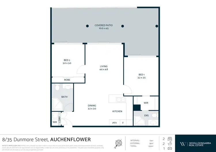 Floorplan of Homely apartment listing, 8/31-35 Dunmore Terrace, Auchenflower QLD 4066