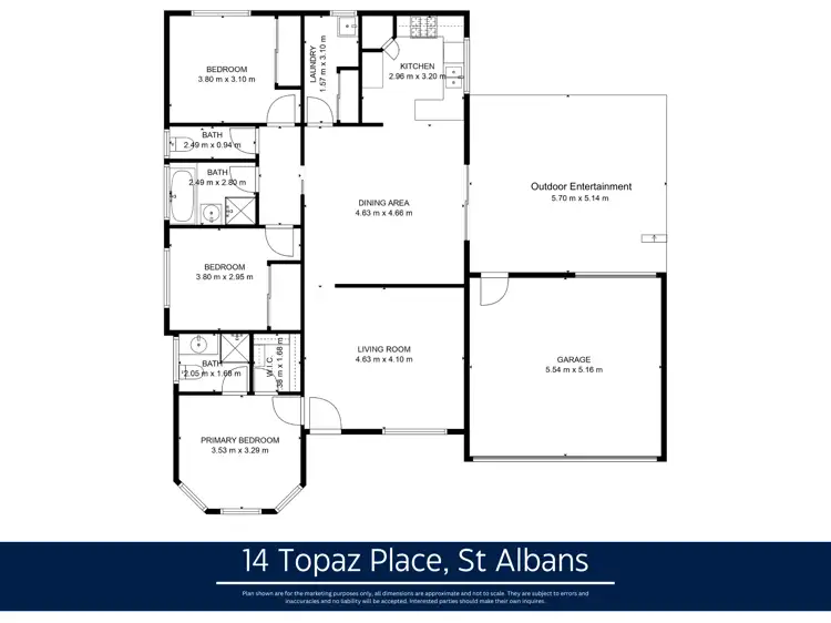 Floorplan of Homely house listing, 14 Topaz Place, St Albans VIC 3021