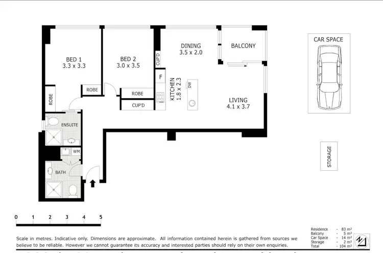 Floorplan of Homely apartment listing, 808/100 Harbour Esplanade, Docklands VIC 3008