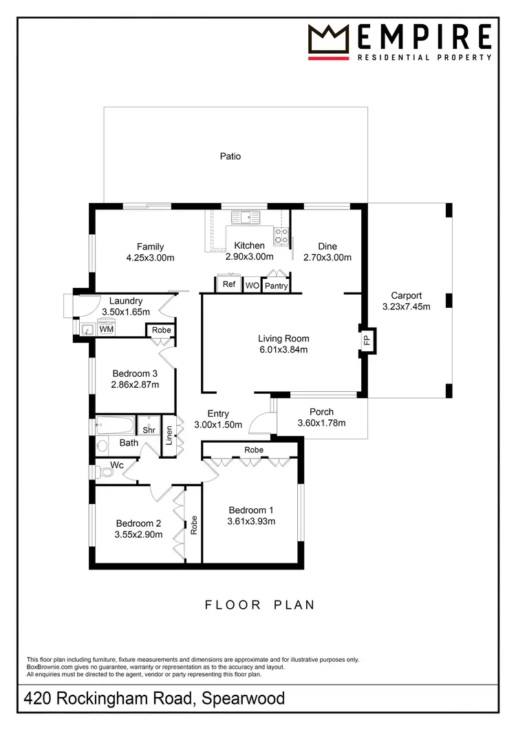 Floorplan of Homely house listing, 420 Rockingham Road, Spearwood WA 6163