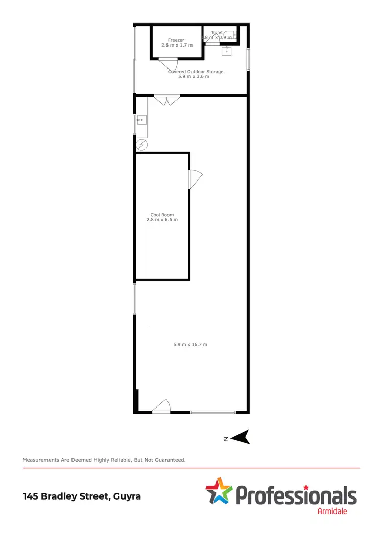 Floorplan of Homely warehouse listing, 145 Bradley Street, Guyra NSW 2365