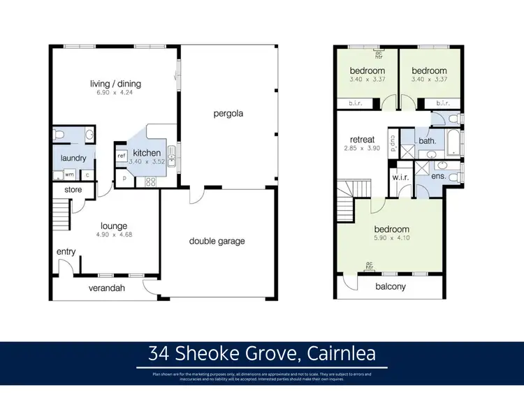 Floorplan of Homely townhouse listing, 34 Sheoke Grove, Cairnlea VIC 3023