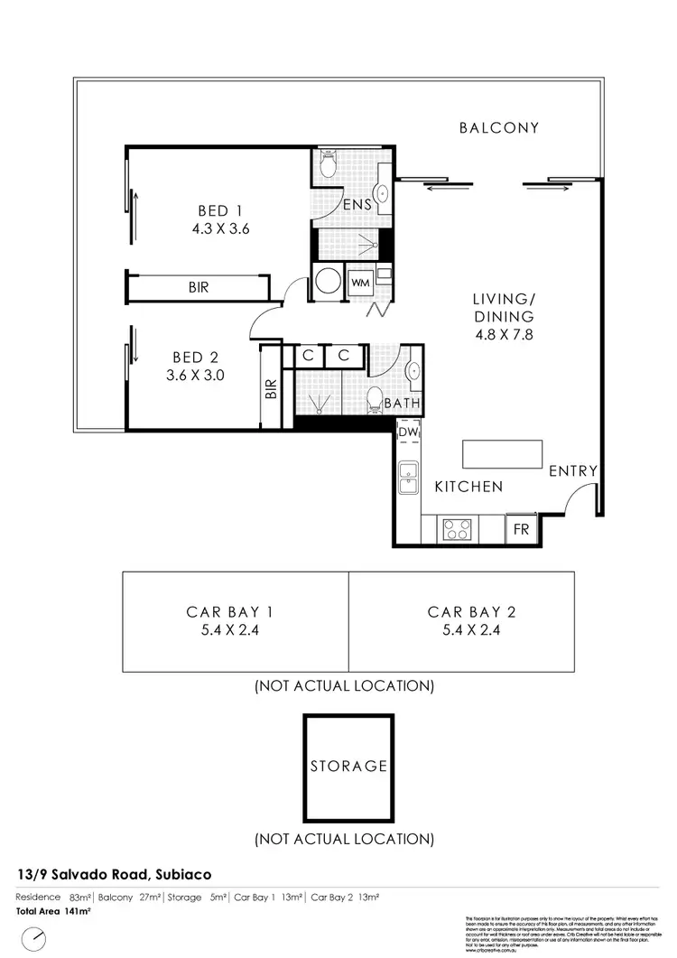 Floorplan of Homely apartment listing, 13/9 Salvado Road, Subiaco WA 6008