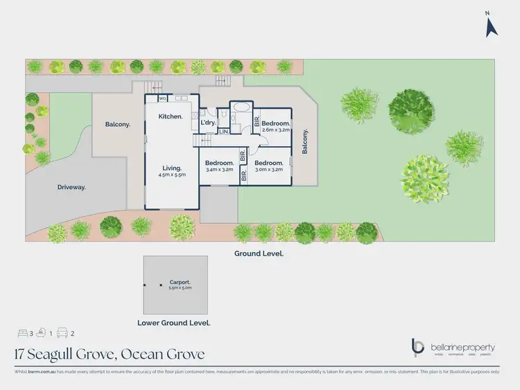 Floorplan of Homely house listing, 17 Seagull Grove, Ocean Grove VIC 3226