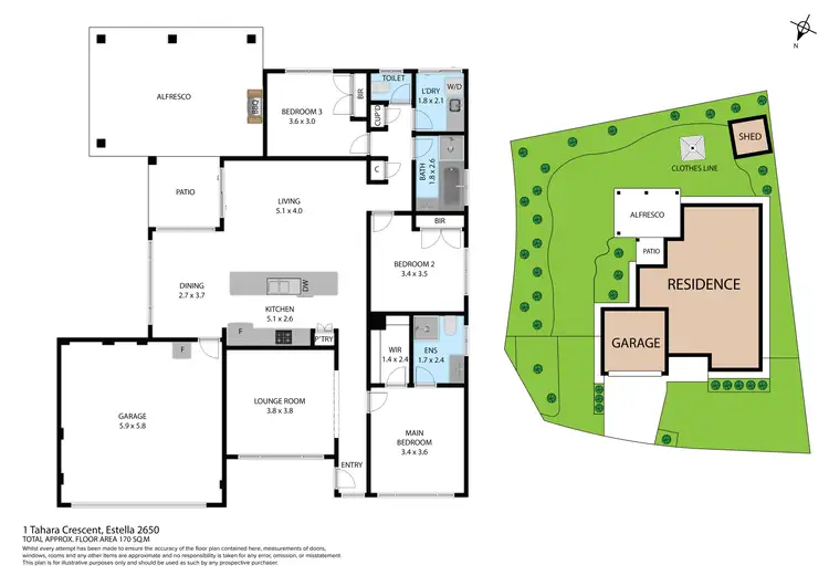 Floorplan of Homely house listing, 1 Tahara Crescent, Estella NSW 2650