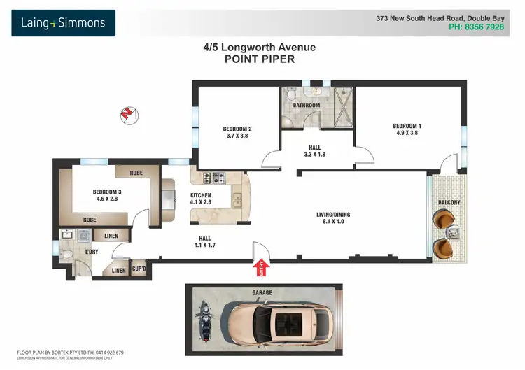 Floorplan of Homely apartment listing, 4/5 Longworth Avenue, Point Piper NSW 2027