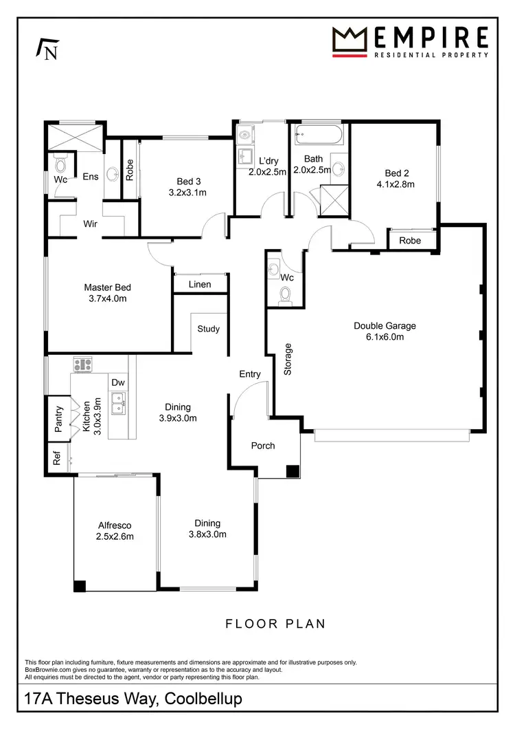 Floorplan of Homely house listing, 17A Theseus Way, Coolbellup WA 6163