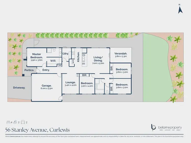 Floorplan of Homely house listing, 56 Stanley Avenue, Curlewis VIC 3222