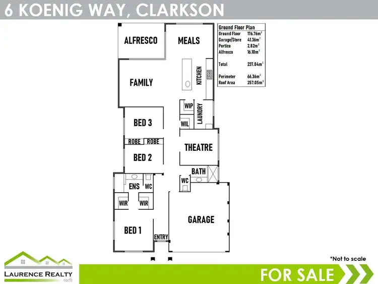 Floorplan of Homely house listing, 6 Koenig Way, Clarkson WA 6030
