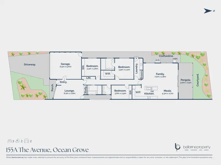 Floorplan of Homely townhouse listing, 155A The Avenue, Ocean Grove VIC 3226