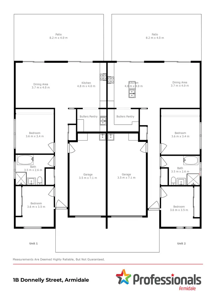 Floorplan of Homely unit listing, 1/1B Donnelly Street, Armidale NSW 2350