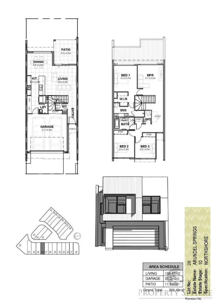 Floorplan of Homely townhouse listing, 28/2 Flametree Circuit, Arundel QLD 4214