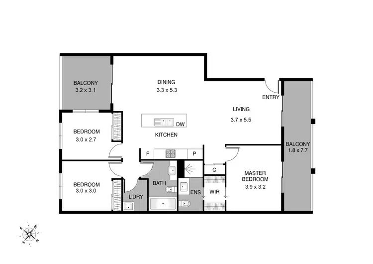 Floorplan of Homely apartment listing, 12/43-45 Antill Street, Queanbeyan NSW 2620