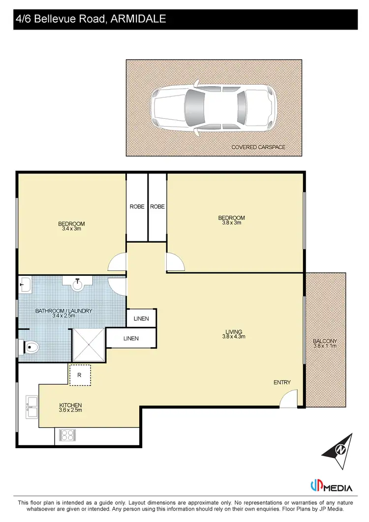 Floorplan of Homely apartment listing, 4/6 Bellevue Road, Armidale NSW 2350