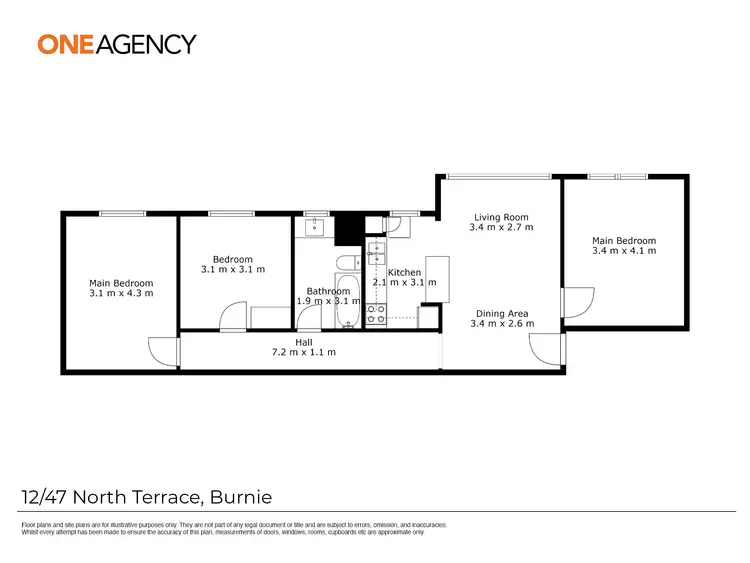 Floorplan of Homely apartment listing, 12/47 North Terrace, Burnie TAS 7320
