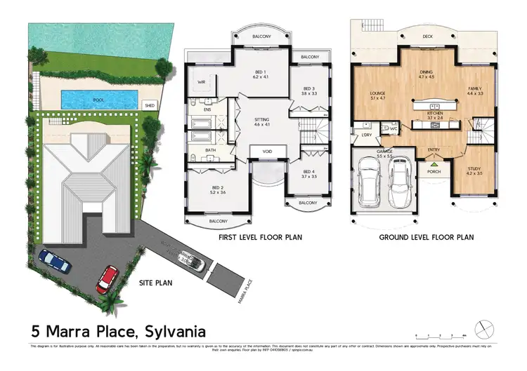 Floorplan of Homely house listing, 5 Marra Place, Sylvania NSW 2224