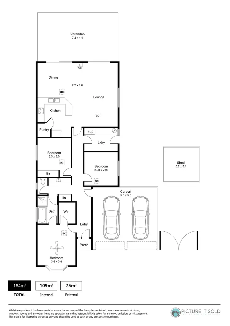 Floorplan of Homely house listing, 1 Elm Court, Nuriootpa SA 5355