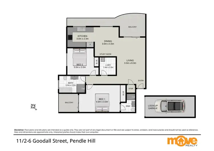 Floorplan of Homely apartment listing, 11/2-6 Goodall Street, Pendle Hill NSW 2145