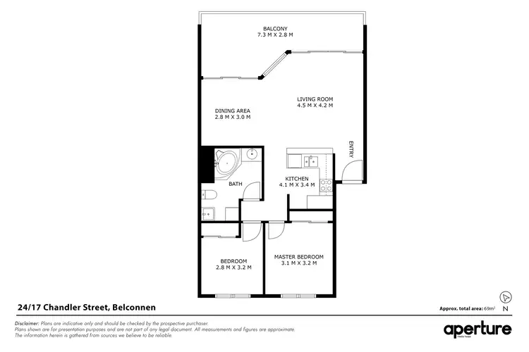 Floorplan of Homely apartment listing, 24/17 Chandler Street, Belconnen ACT 2617