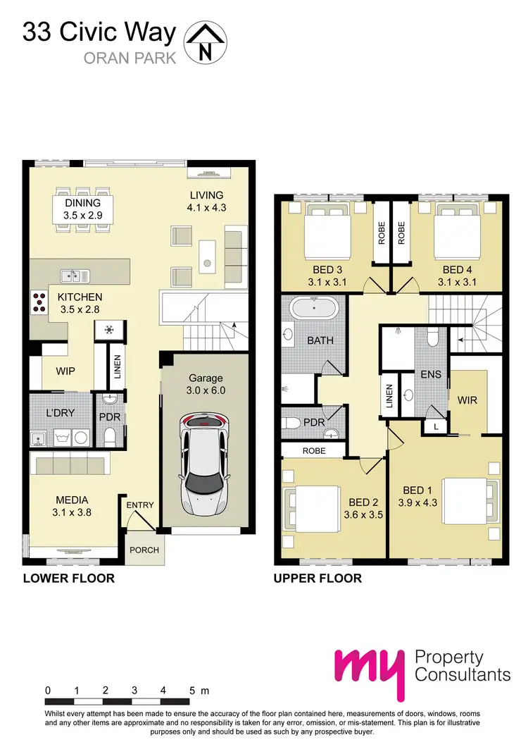Floorplan of Homely house listing, 33 Civic Way, Oran Park NSW 2570