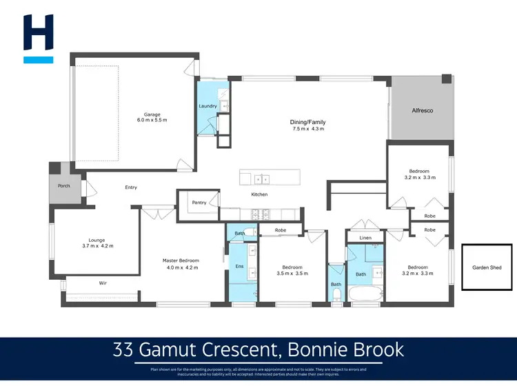 Floorplan of Homely house listing, 33 Gamut Crescent, Bonnie Brook VIC 3335
