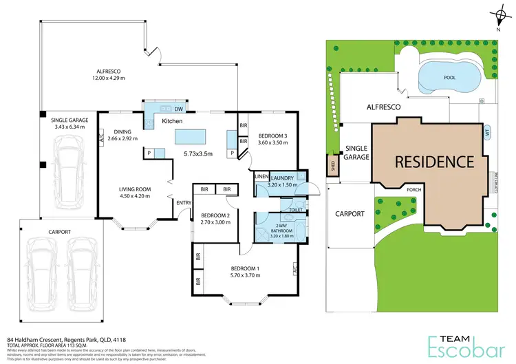 Floorplan of Homely house listing, 84 Haldham Crescent, Regents Park QLD 4118