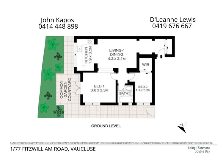 Floorplan of Homely apartment listing, 1/77 Fitzwilliam Road, Vaucluse NSW 2030