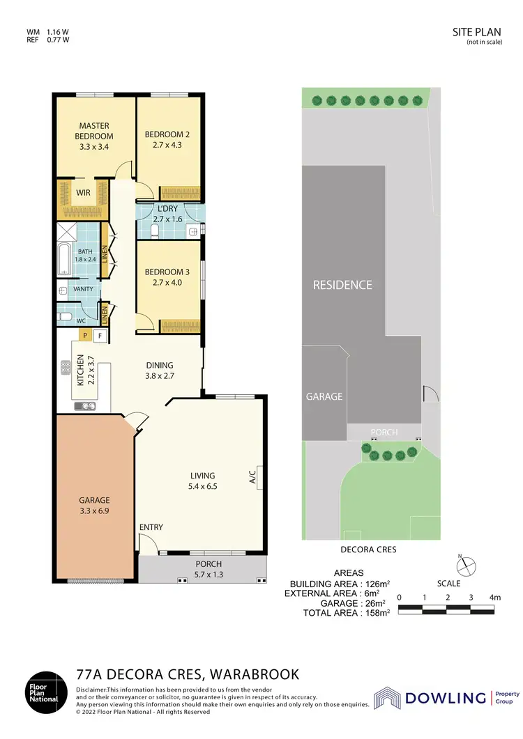 Floorplan of Homely semi-detached listing, 77A Decora Crescent, Warabrook NSW 2304