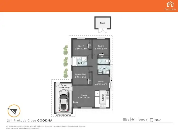 Floorplan of Homely semi-detached listing, 2/4 Prokuda Close, Goodna QLD 4300