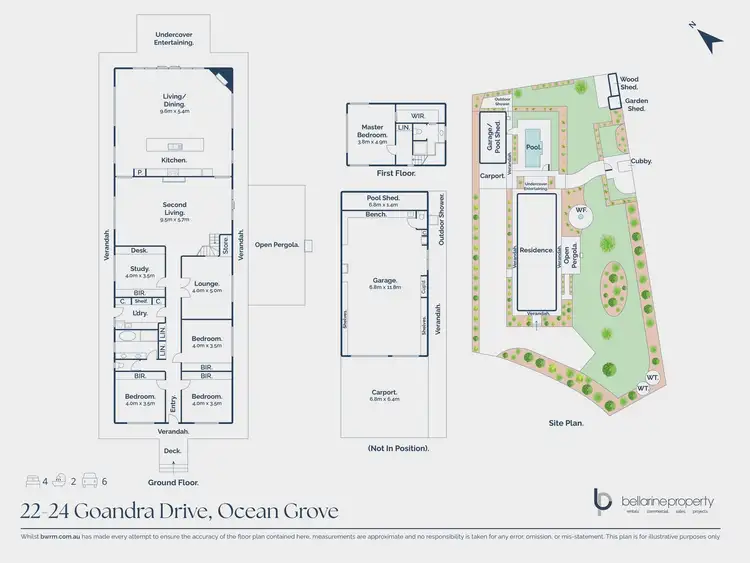 Floorplan of Homely house listing, 22-24 Goandra Drive, Ocean Grove VIC 3226