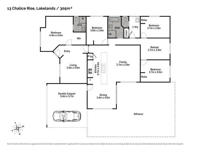 Floorplan of Homely house listing, 13 Chalice Rise, Lakelands WA 6180