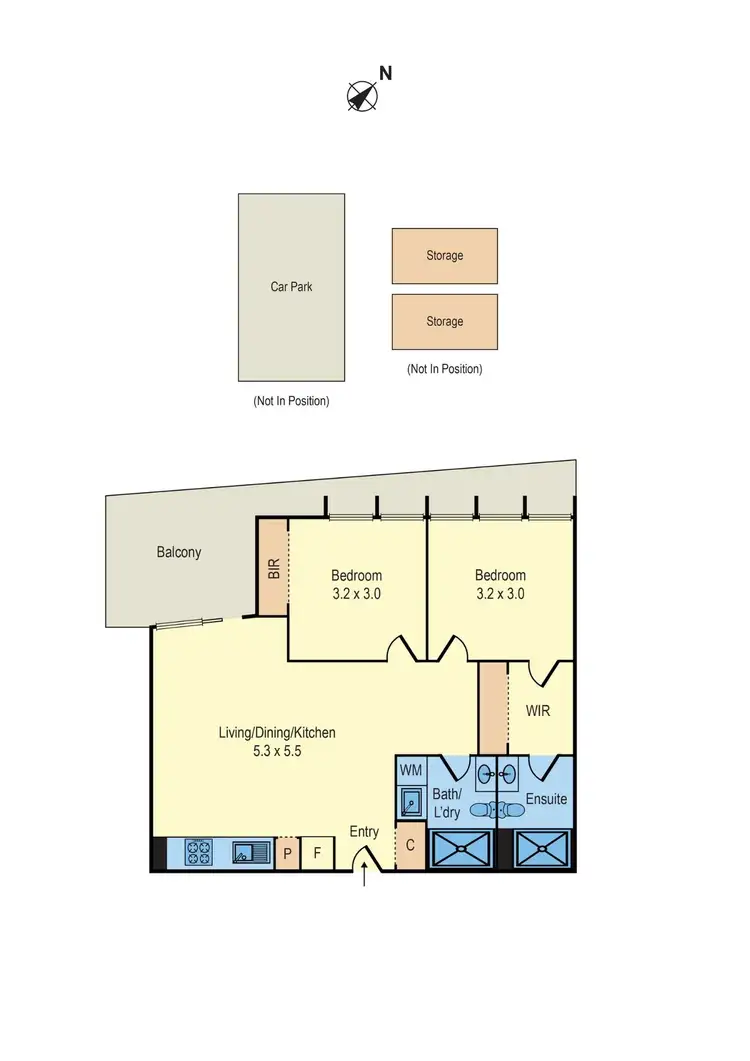 Floorplan of Homely apartment listing, 504/88 Trenerry Crescent, Abbotsford VIC 3067