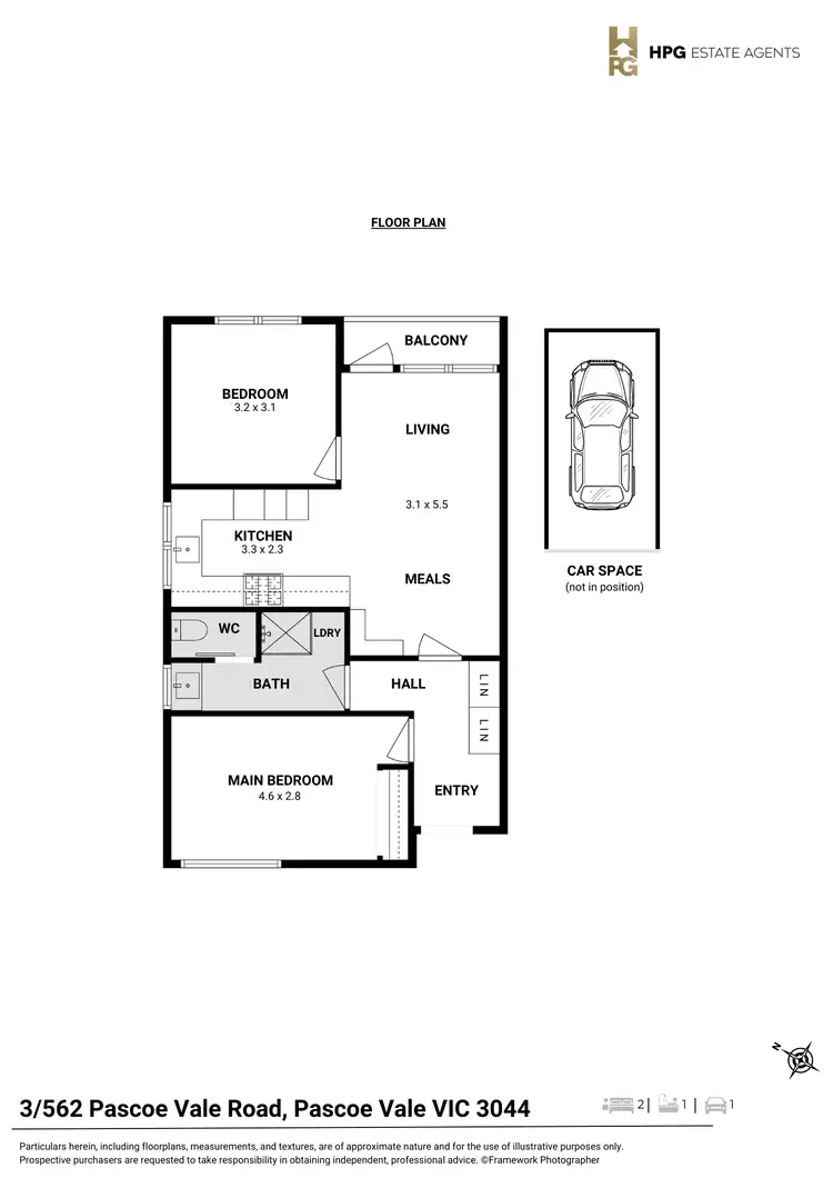 Floorplan of Homely apartment listing, 3/562 Pascoe Vale Road, Pascoe Vale VIC 3044