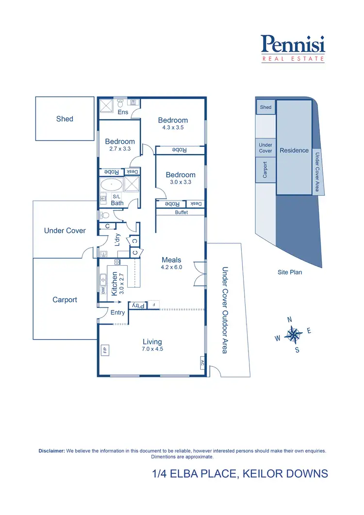 Floorplan of Homely unit listing, 4 Elba Place, Keilor Downs VIC 3038