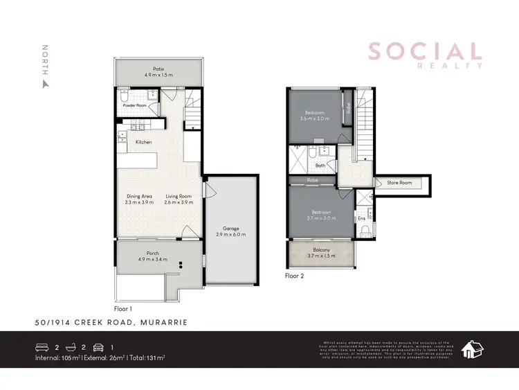 Floorplan of Homely townhouse listing, 50/1914 Creek Road, Cannon Hill QLD 4170