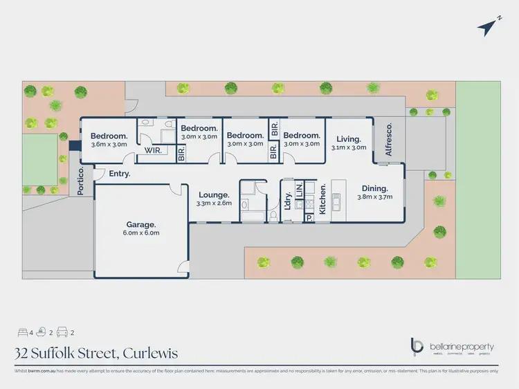 Floorplan of Homely house listing, 32 Suffolk Street, Curlewis VIC 3222