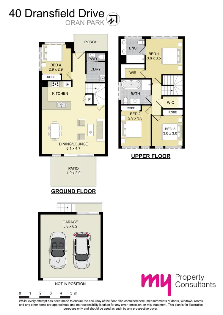 Floorplan of Homely townhouse listing, 40 Dransfield Drive, Oran Park NSW 2570