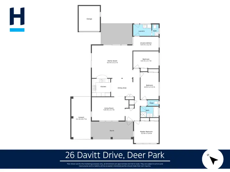 Floorplan of Homely house listing, 26 Davitt Drive, Deer Park VIC 3023