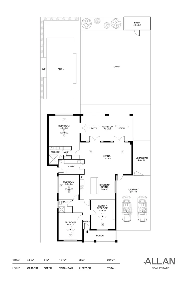 Floorplan of Homely house listing, 53 Stopford Road, Hove SA 5048