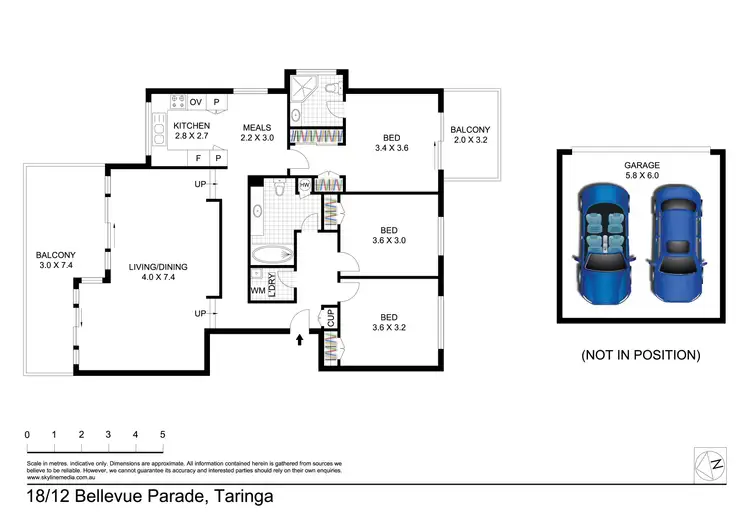 Floorplan of Homely apartment listing, 18/12 Bellevue Parade, Taringa QLD 4068